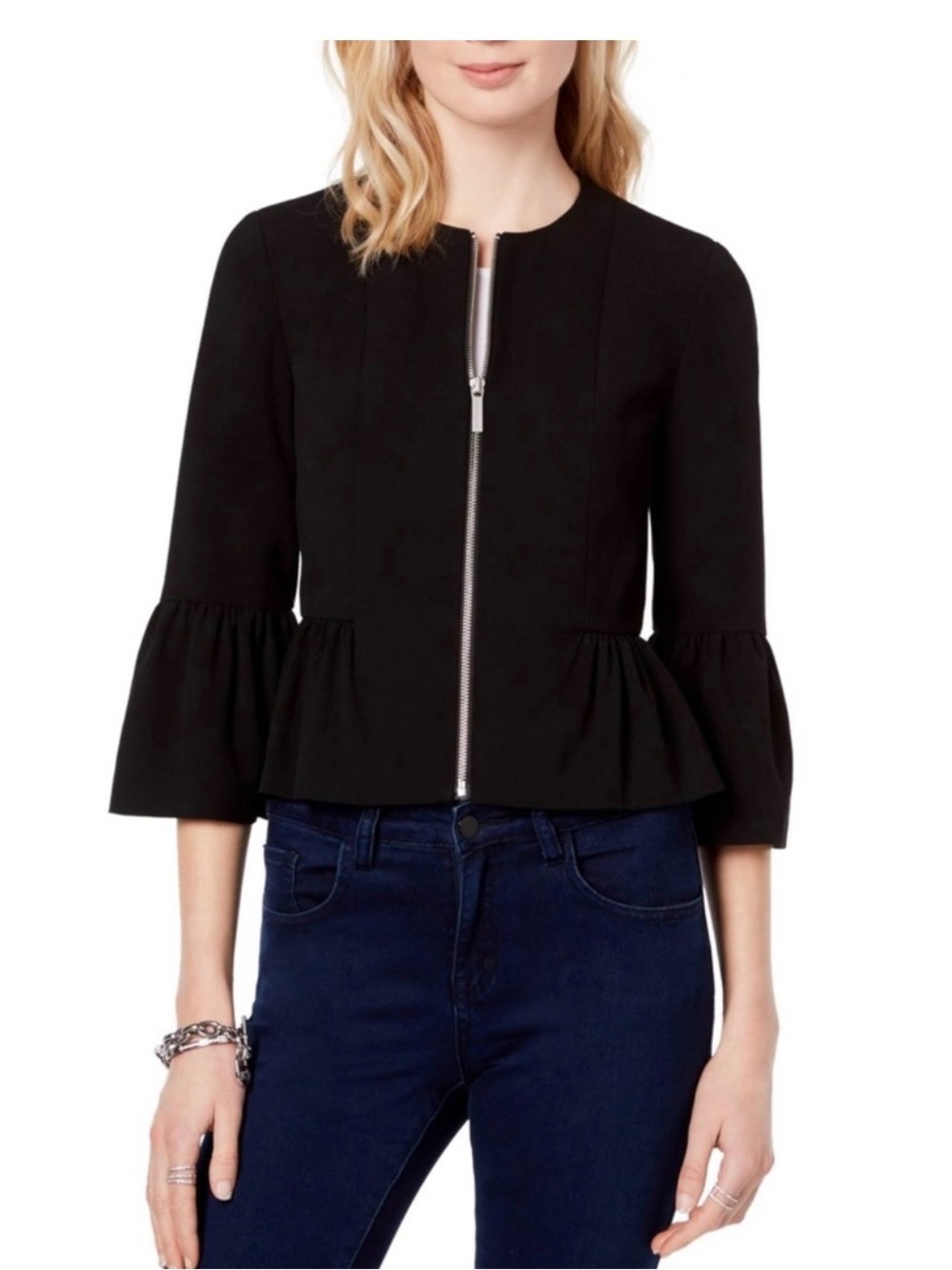 Michael Kors Black Peplum Jacket